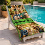 Personalisierte Foto-Collage übergroße schnell trocknende magnetische Strandtuch mit Text Sommerurlaub Zubehör Geburtstag Geschenk für Freund Familie