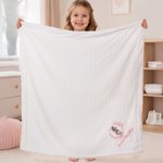 Personlig brodert kransbue Beatrix Potter Peter Rabbit Mykt babyteppe med navn Baby shower bursdagsgave til nyfødte barn