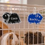 Personalisierte Meerschweinchen Design Pet Name Tag täglichen Gebrauch Käfig Dekor Geburtstagsgeschenk für Tierbesitzer