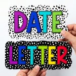 Imán de pizarra con letra de garabato multicolor personalizado con texto Herramienta de enseñanza interactiva diaria Regalo de vuelta al cole para profesores