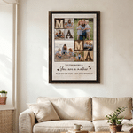 Gepersonaliseerde familie fotocollage moderne canvas afdrukken met tekst Home Decor Schip uit USA Vaderdag dagelijks cadeau voor familie Mamma Oma