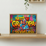 Gepersonaliseerde Abstracte Graffiti Art Photo Grote Canvas Afdrukken met Tekst Home Decor Schip van USA Vaderdag Verjaardagscadeau voor Vader Familie