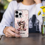Personalised Horse Girl Birth Flower Phone Case for iPhone with Name Daily Use Birthday Gift for Family Friends Horse Lovers