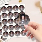 Personlige bildeklistremerker med navn og tekst sett med 20 Favor Label Celebration Party Decor for Graduates