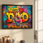 Gepersonaliseerde Abstracte Graffiti Art Photo Grote Canvas Afdrukken met Tekst Home Decor Schip van USA Vaderdag Verjaardagscadeau voor Vader Familie