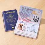 Personalized US Passport Inspired Pawsport Pet Passport Photo Album with Photo and Name Travel Keepsake Birthday Adoption Gift for Pet Owners Lovers