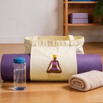 Personalised Embroidered Yoga Pose Large Capacity Yoga Mat Bag with Name Pilates Accessory Birthday Gift for Yoga Lovers