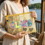 Personalized Artistic Name Waterproof Sandproof Beach Bag Pool Bag Cottage Lake Days for Women