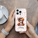 Personalised Horse Girl Birth Flower Phone Case for iPhone with Name Daily Use Birthday Gift for Family Friends Horse Lovers