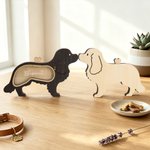 Personalized Pet Silhouette Shape Pet Fur Keepsake Wooden Box with Name Pet Loss Memorial Gift for Pet Owners