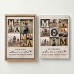 Gepersonaliseerde familie fotocollage moderne canvas afdrukken met tekst Home Decor Schip uit USA Vaderdag dagelijks cadeau voor familie Mamma Oma