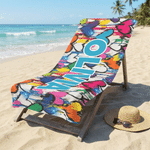 Toalla de playa personalizada de microfibra de secado rápido estilo graffiti y corazón con nombre Esenciales de viaje Fiesta en la playa Regalo de cumpleaños para mujeres Amigos