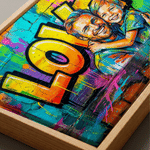 Gepersonaliseerde Abstracte Graffiti Art Photo Grote Canvas Afdrukken met Tekst Home Decor Schip van USA Vaderdag Verjaardagscadeau voor Vader Familie
