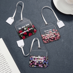 Personalized Birth Flower Teabag Bookmark with Text Bookish Accessory Birthday Reading Gift for Book Lovers Tea Drinkers Bookworms
