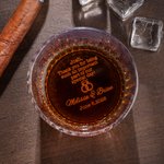 Personalizado I Can Marry People Anillos de boda de diseño 10 oz Whisky de vidrio con el nombre y la fecha de la boda celebrar el partido de regalo para el oficiante