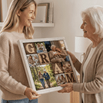 Gepersonaliseerde familie fotocollage moderne canvas afdrukken met tekst Home Decor Schip uit USA Vaderdag dagelijks cadeau voor familie Mamma Oma