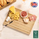 Personalized Family Home FSC Bamboo Engraved Name and Text Charcuterie Cutting Board with Juice Groove Ship from USA Anniversary Gift for Family