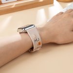 Personalized Bohemian Style Embroidered Flower Watch Band with Name Birthday Gift for Girl Woman