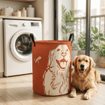 Panier à linge imperméable personnalisé avec photo d'animal de compagnie Portrait dessiné à la main Gribouille Cadeau d'anniversaire pour les amoureux de leur animal de compagnie