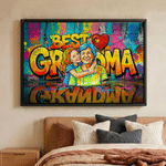 Gepersonaliseerde Abstracte Graffiti Art Photo Grote Canvas Afdrukken met Tekst Home Decor Schip van USA Vaderdag Verjaardagscadeau voor Vader Familie
