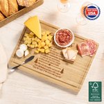 Personalized Engraved Christmas Recipe Bamboo Cutting Board with Juice Groove Ship from USA Housewarming Wedding Gift for Family Friend