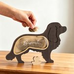 Personalized Pet Silhouette Shape Pet Fur Keepsake Wooden Box with Name Pet Loss Memorial Gift for Pet Owners