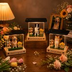 Personalised 3D Holographic Digital Pet House with Text Interactive Tech Memorial Anniversary Gift for Cat Dog Lover