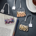 Personalized Birth Flower Teabag Bookmark with Text Bookish Accessory Birthday Reading Gift for Book Lovers Tea Drinkers Bookworms