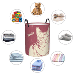 Panier à linge imperméable personnalisé avec photo d'animal de compagnie Portrait dessiné à la main Gribouille Cadeau d'anniversaire pour les amoureux de leur animal de compagnie