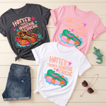 Personalised Hotter Than A Hoochie Coochie 100% Cotton T-shirt with Name Daily Wear Summer Gift for Friend
