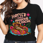 Personalised Hotter Than A Hoochie Coochie 100% Cotton T-shirt with Name Daily Wear Summer Gift for Friend