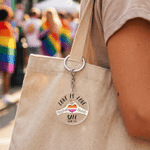 Personalized Love Is Love Rainbow LGBTQ Acrylic Keychain with Name Daily Use Pride Parade Birthday Gift for Gay Couple Friend