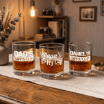 Personalized Sippy Cup Design 10 oz Rock Whisky Glass with Name Father's Day Anniversary Birthday Gift for Dad Husband Boyfriend
