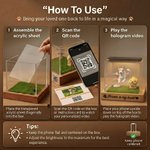 Personalised 3D Holographic Digital Pet House with Text Interactive Tech Memorial Anniversary Gift for Cat Dog Lover
