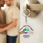 Personalized Love Is Love Rainbow LGBTQ Acrylic Keychain with Name Daily Use Pride Parade Birthday Gift for Gay Couple Friend