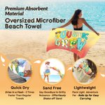 Serviette de plage en microfibre à séchage rapide personnalisée Cousin Crew Name Fantasy Gradient-Color Quick Dry Summer Vacation Birthday Gift for Kids Family Friends