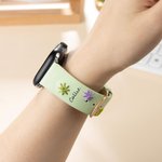 Personalized Bohemian Style Embroidered Flower Watch Band with Name Birthday Gift for Girl Woman