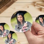 Personlige bildeklistremerker med navn og tekst sett med 20 Favor Label Celebration Party Decor for Graduates