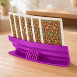 Personalised 3D-Printed Multicolour Playing Card Holder with Name Game Night Birthday Gift for Card Canasta Lover