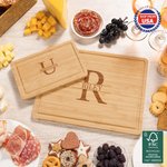 Personalized Engraved Initial Name Bamboo Cutting Board with Juice Groove Ship from USA Housewarming Birthday Gift for Family Friends