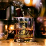 Personalised Godfather Character 10 oz Rock Whiskey Glass with Name Father's Day Birthday Anniversary Gift for Dad Granddad