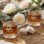 Personalized Anniversary Cruise 10 oz Durable Whiskey Glass with Name and Year Wedding Anniversary Cruise Vacation Gift for Couples