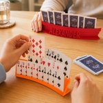 Personalised 3D-Printed Multicolour Playing Card Holder with Name Game Night Birthday Gift for Card Canasta Lover