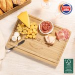 Personalized Monogram Initial Name Date  FSC Bamboo Engraved Charcuterie Cutting Board with Juice Groove Ship from USA Wedding Gift for Couple Family