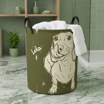 Panier à linge imperméable personnalisé avec photo d'animal de compagnie Portrait dessiné à la main Gribouille Cadeau d'anniversaire pour les amoureux de leur animal de compagnie