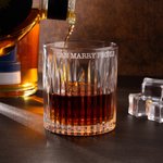 Personalizado I Can Marry People Anillos de boda de diseño 10 oz Whisky de vidrio con el nombre y la fecha de la boda celebrar el partido de regalo para el oficiante