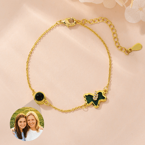 Personalized Lucky Horse Photo Micro-Projection Durable Dainty Bracelet Birthday Gift for Mother Couple Family