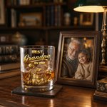 Verre à whisky de golf 10 oz avec noms et titres Utilisation quotidienne Cadeau de fête des pères Cadeau d'anniversaire pour papa grand-père