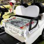 Personalised Multicolour Unique Photo Golf Cart Seat Cover with Name and Text Birthday Father's Day Gift for Golf Lover