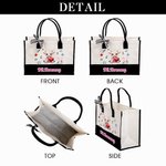 Personalised Cute Highland Cow Durable Makeup Bag Large Tote Bag with Text Nurses Day Birthday Gift for Nurse Doctor Student